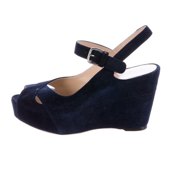 Stuart Weitzman Black Wedge Heels - Picture 7 of 7